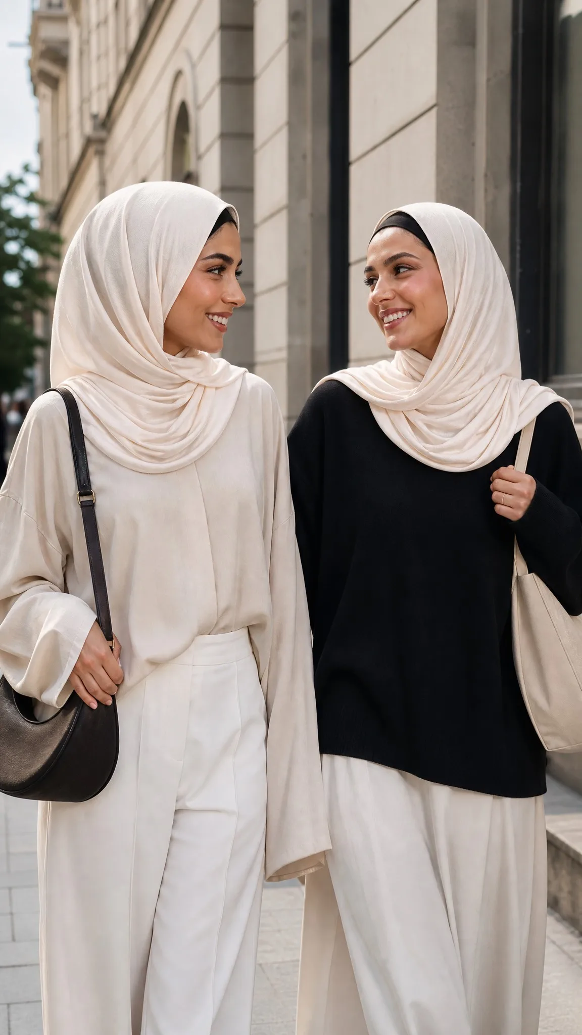 Custom Jersey Modal Hijab Pearl Ivory view 4