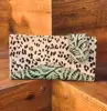 Brown With Green Embossed Print