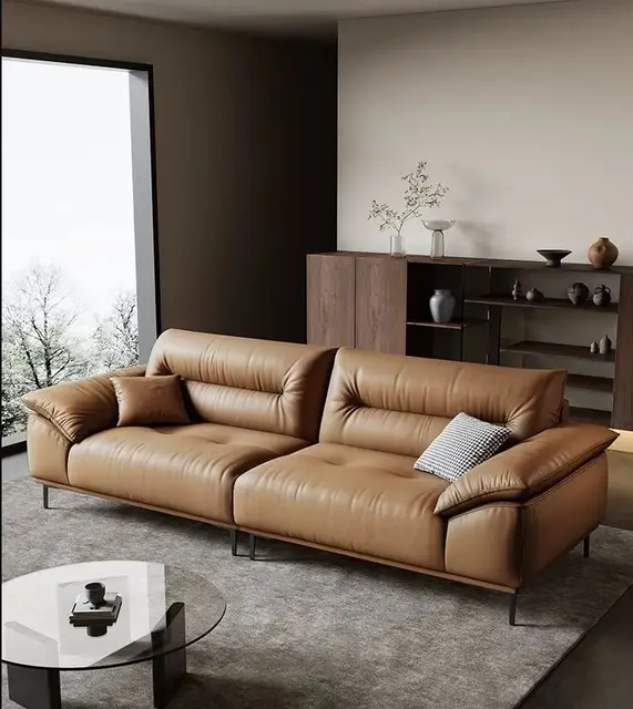 pg642 Modern Luxury Cream and Grey Fabric Sofa Set High Quality Leather Wholesale Living Room Furniture