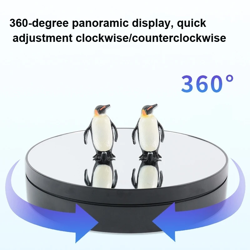 Factory Price 360 Degree Rotation Video Shooting Props Turntable 25cm Adjustable  Speed Electric Rotating Display Stand