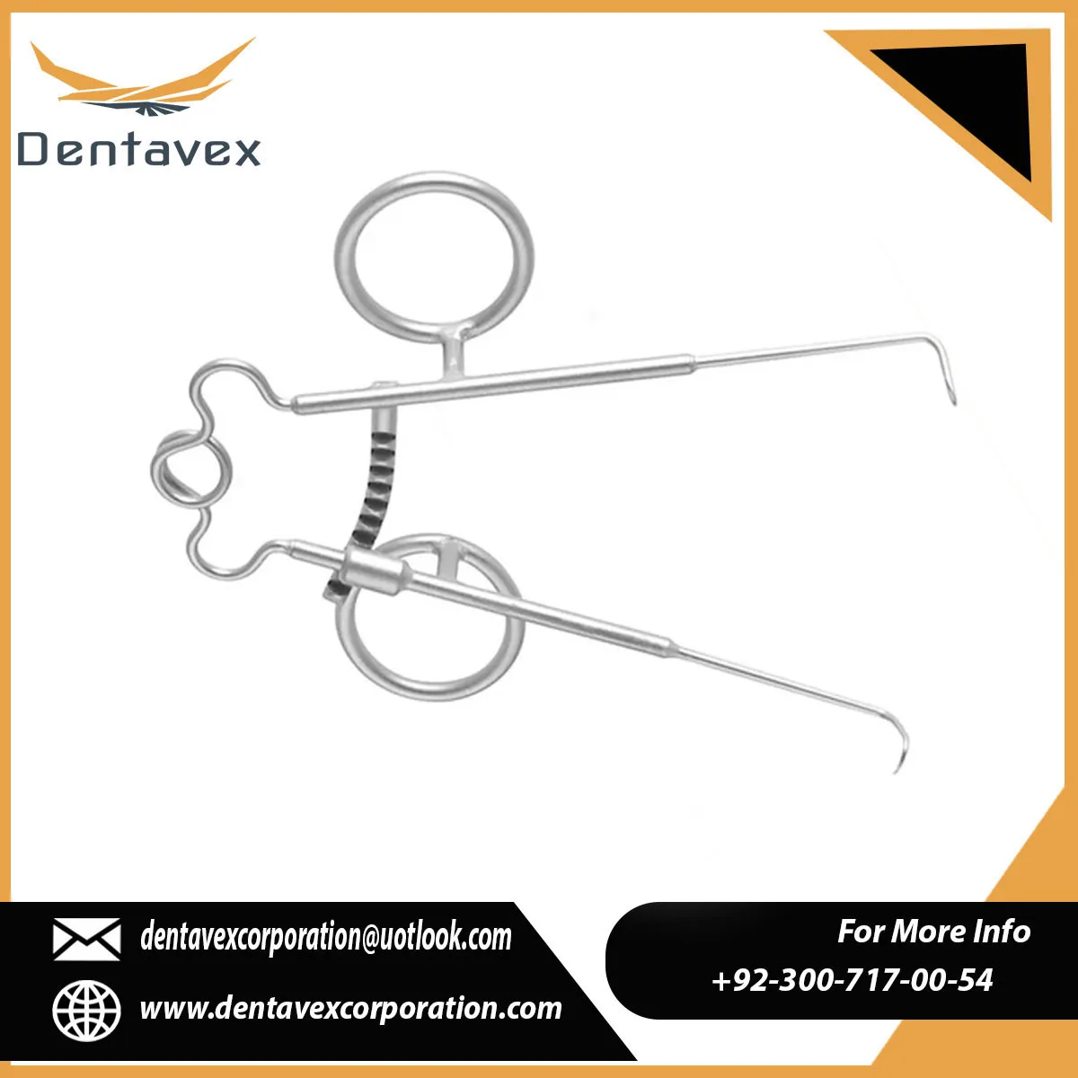High Quality Sisson Skin Retractor 4 1x1 Sharp Prongs Finger Lock By