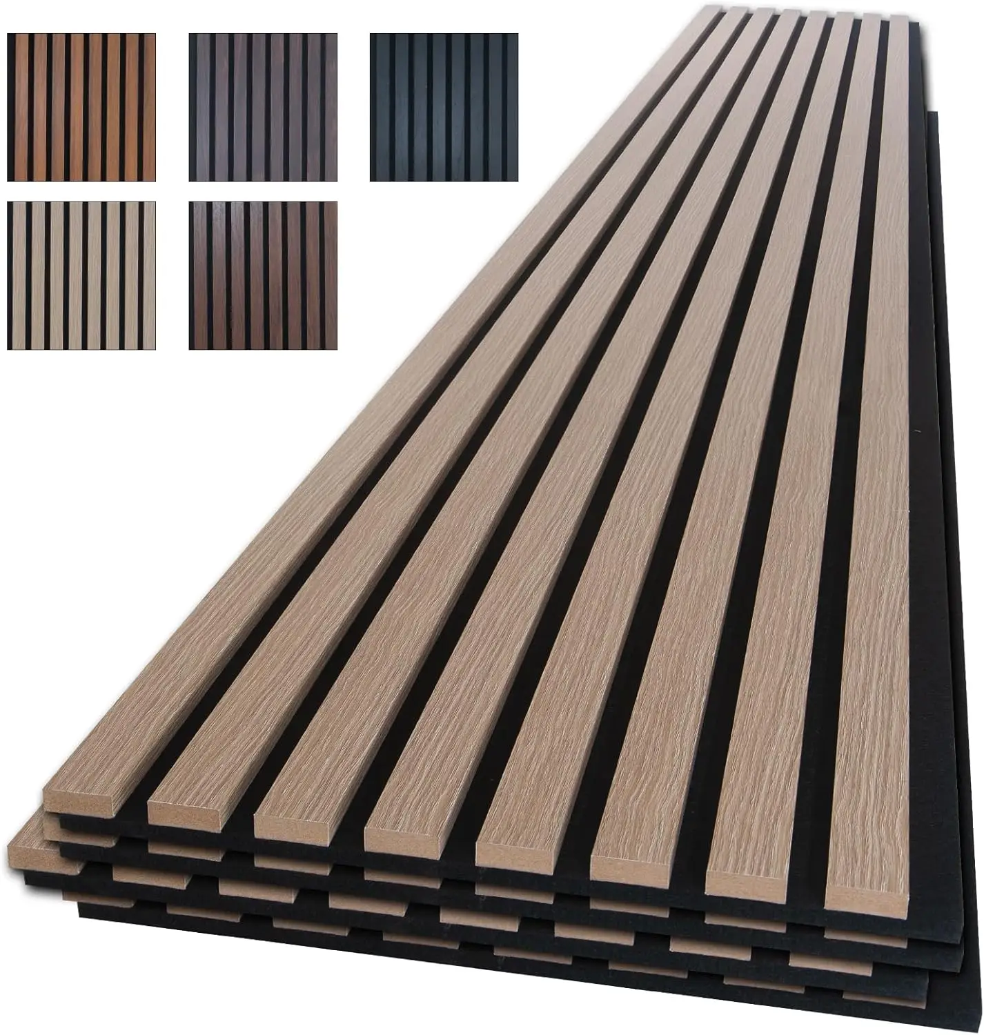 Oak Wood Slat Acoustic Panels High Frequency Sound Absorption Eco-friendly Home Interior Decoration 90% Noise Reduction Easy