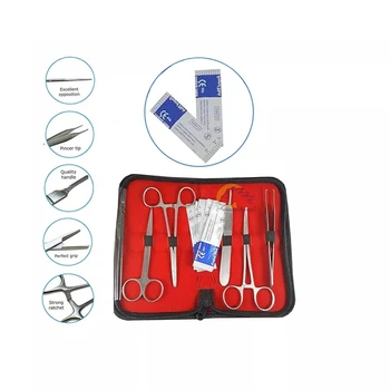 10-Piece Minor Surgery Dissecting Tool Kit - Stainless Steel For Biology & Medical Students