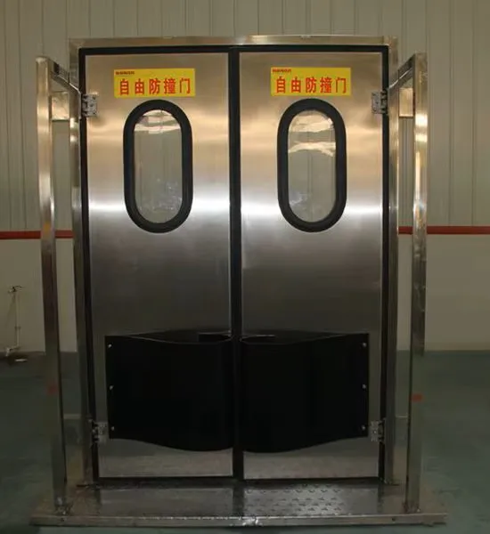 Transparent PVC refrigerator door with anti-collision design for food storage
