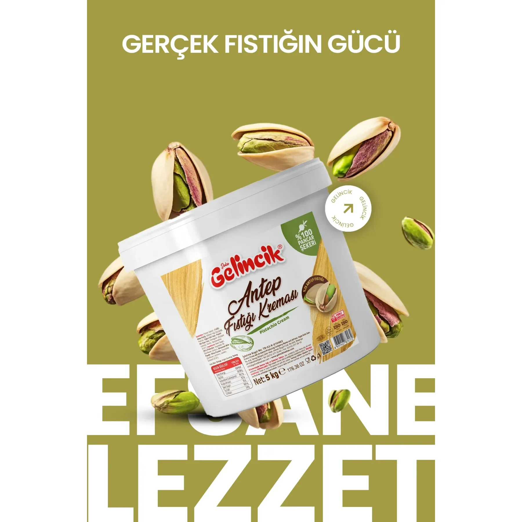 5 Kg Antep Pistachio Cream Delicious Dessert Product