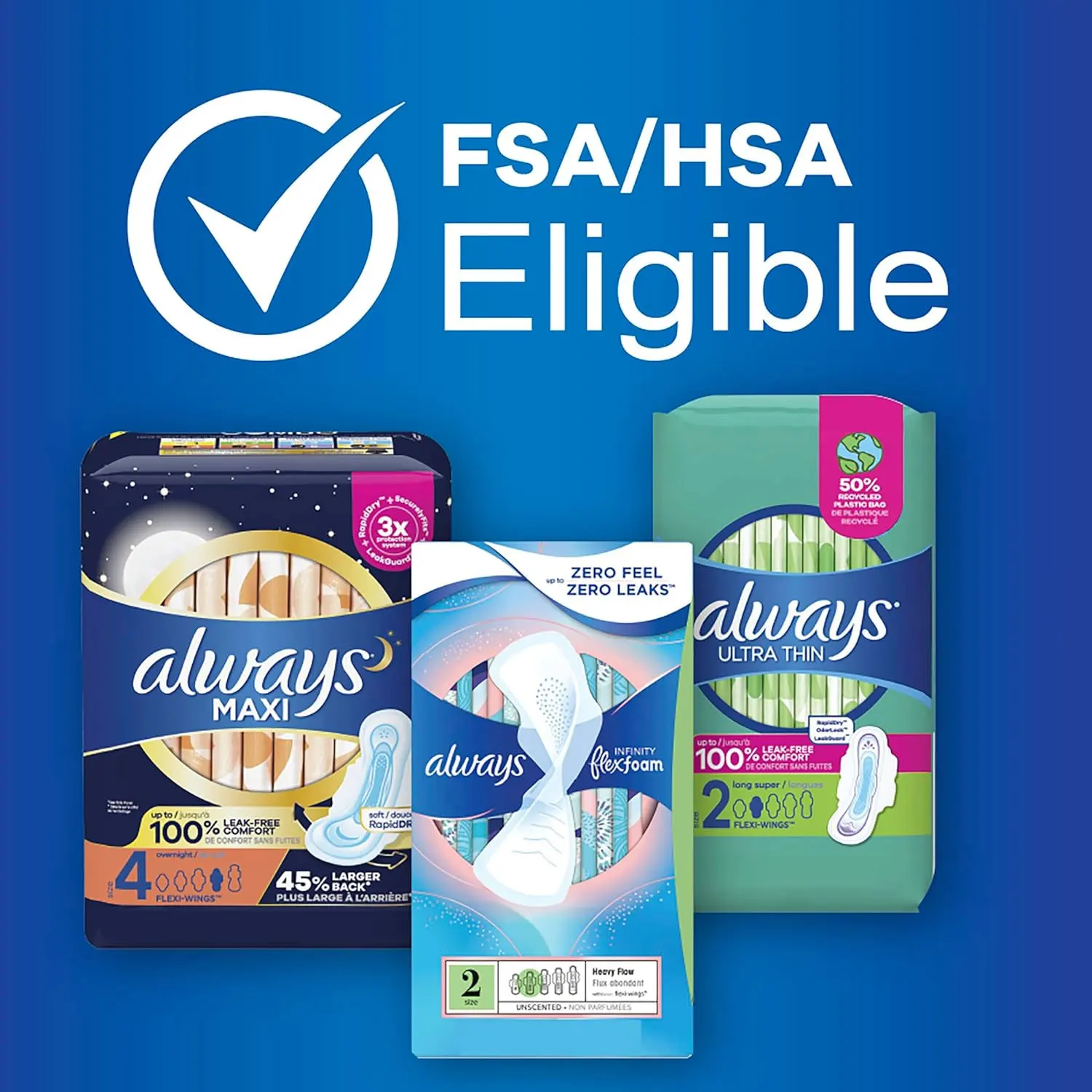 Always Ultra Thin Daytime Pads With Wings Size 1,Regular,Unscented