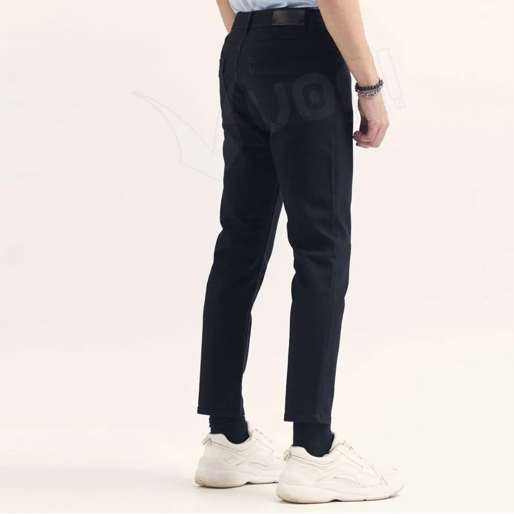 Pantalons extensibles en gros mode mince décontracté denim hommes maigre grande taille pantalon jeans tissu_voghion.com