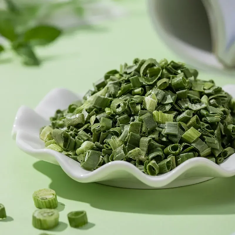 Vietnam New Crop High Quality All Green Onion Rings 5 mm Instant Noodles Ingredient Flakes air Dried Spring