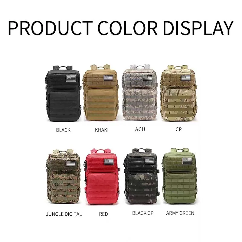 Militärischer Taktischer Rucksack 45L – MOLLE-System, Wasserabweisend | Für Wandern, Trekking, Outdoor