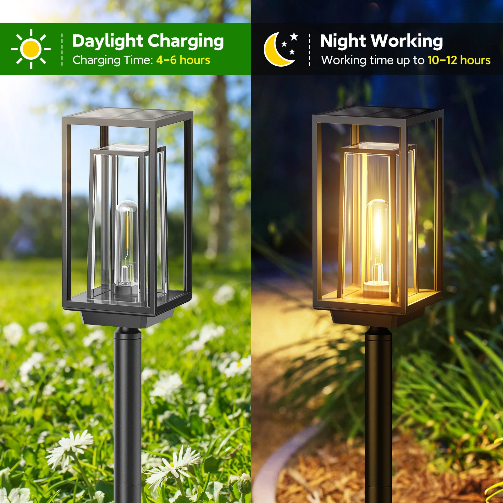 Pathway Lights Outdoor, 6 Pack Outdoor Lights, Waterproof Solar Garden Lights Solar Powered Landscape Path Lights For Yard - View #8