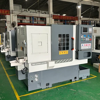 Precision Metal LC46XZ Horizontal Slant Bed CNC Turning Lathe New Used High-Accuracy Sytnec Control System BT40 Engine Motor