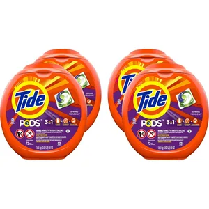For Tide Power Pods 45 Count Laundry Detergent Pacs with Febreze Freshness Spring & Renewal Scent Odor Eliminators