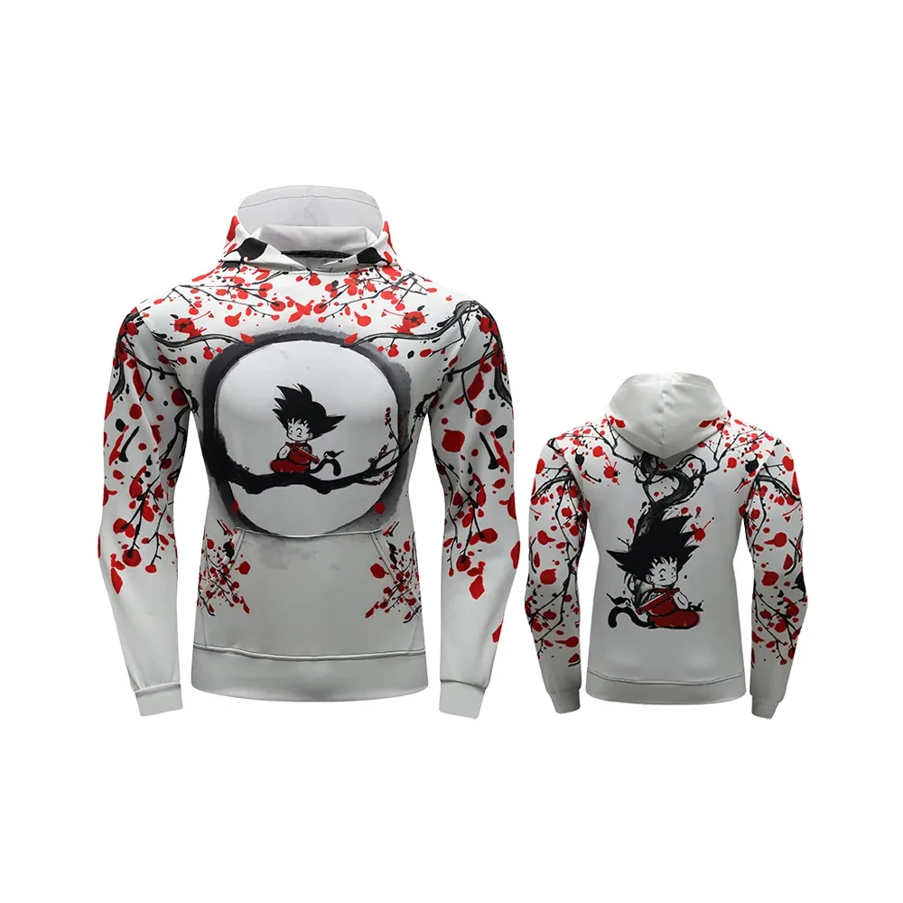 Color all over 3d print goku super hoodie custom your logo pattern men