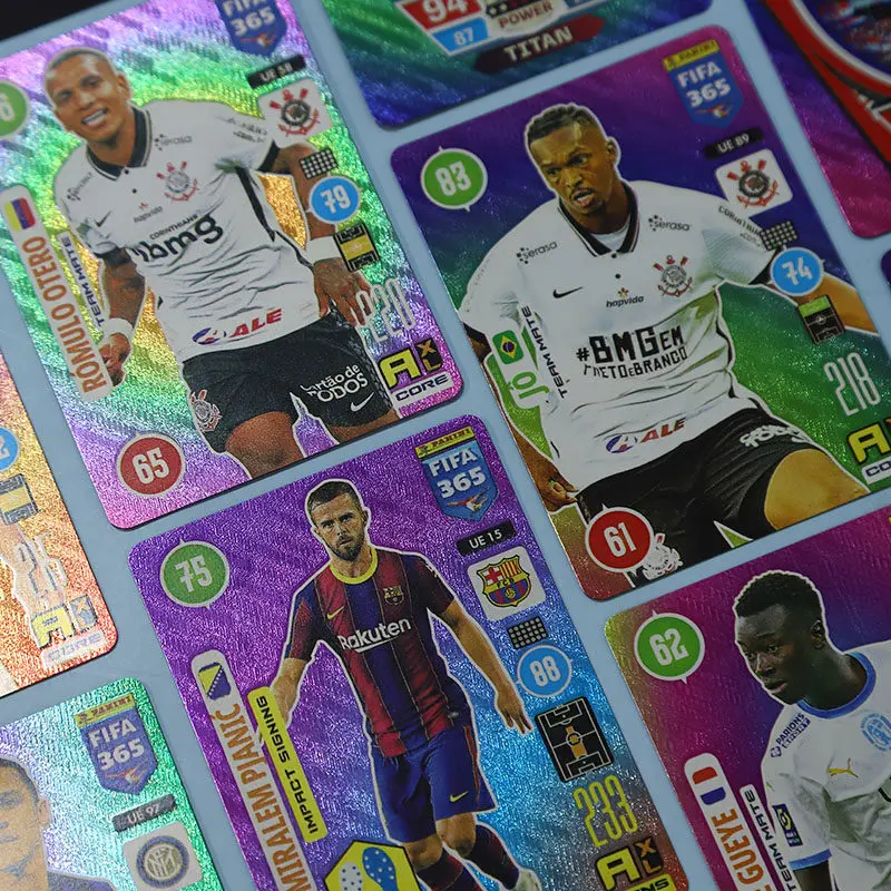 Custom PVC Football Soccer Trading Cards Star Player Cards League Themed Gold Foil  Waterproof Cards factory