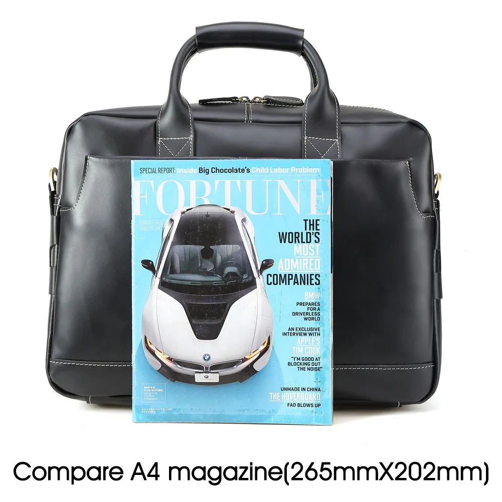 Custom Vintage Business Satchel Crossbody Messenger Laptop Bag Handbag Crazy Horse Leather Briefcase Bag for Men