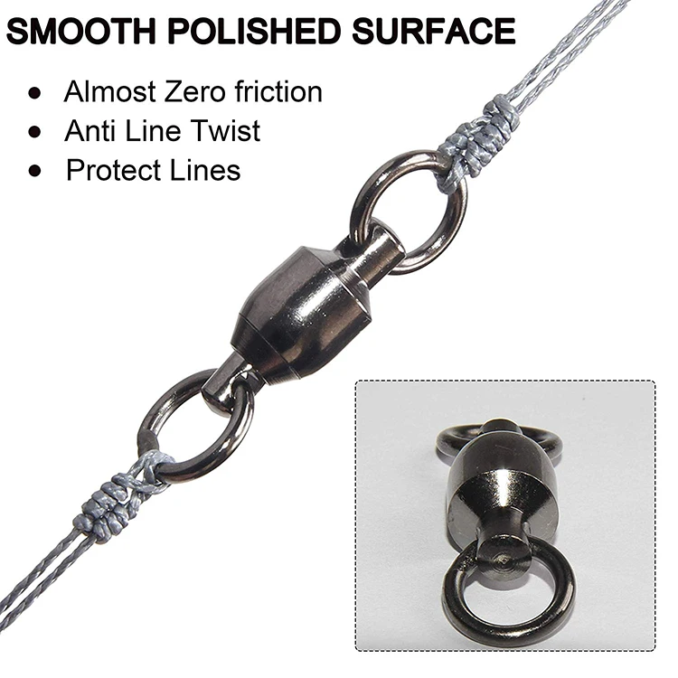 Offshore Big Game Trolling Fishing Ball Bearing Swivels Connector High