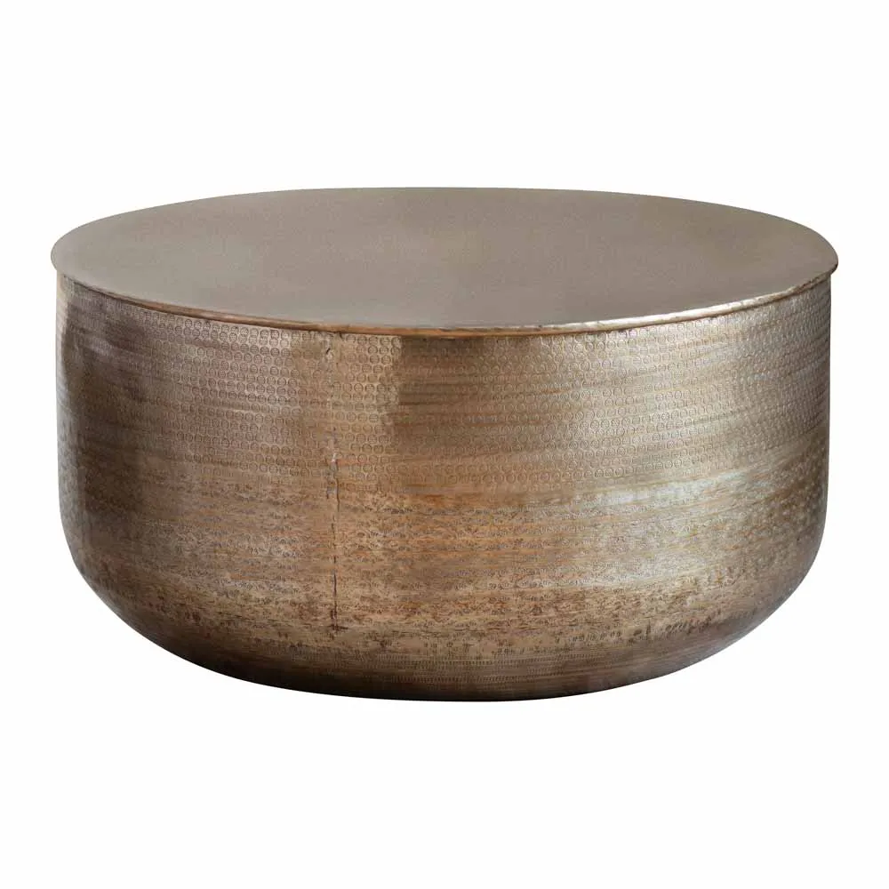 Aluminium Gold Moroccan Coffee Table Handwork by Artisan of India for Living Room,Bedroom & Decor