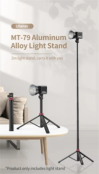 ULANZI MT-79 Extendable Aluminum Tripod Portable Adjustable Light Stand 360 Ball Head Camera Phone Tripod product image