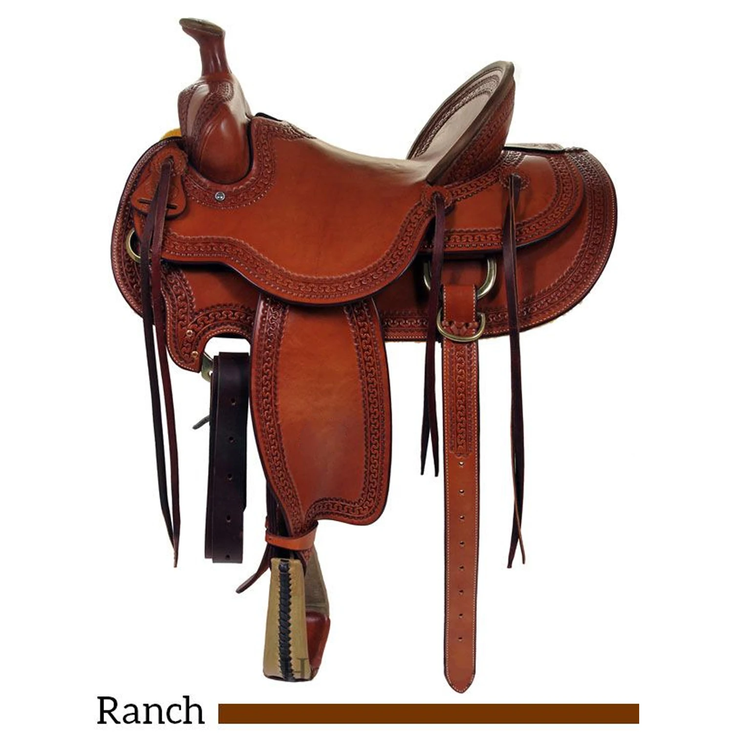 Western Roping Ranch Horse Saddle Tack Leather Saddle Buy Heavy Oil