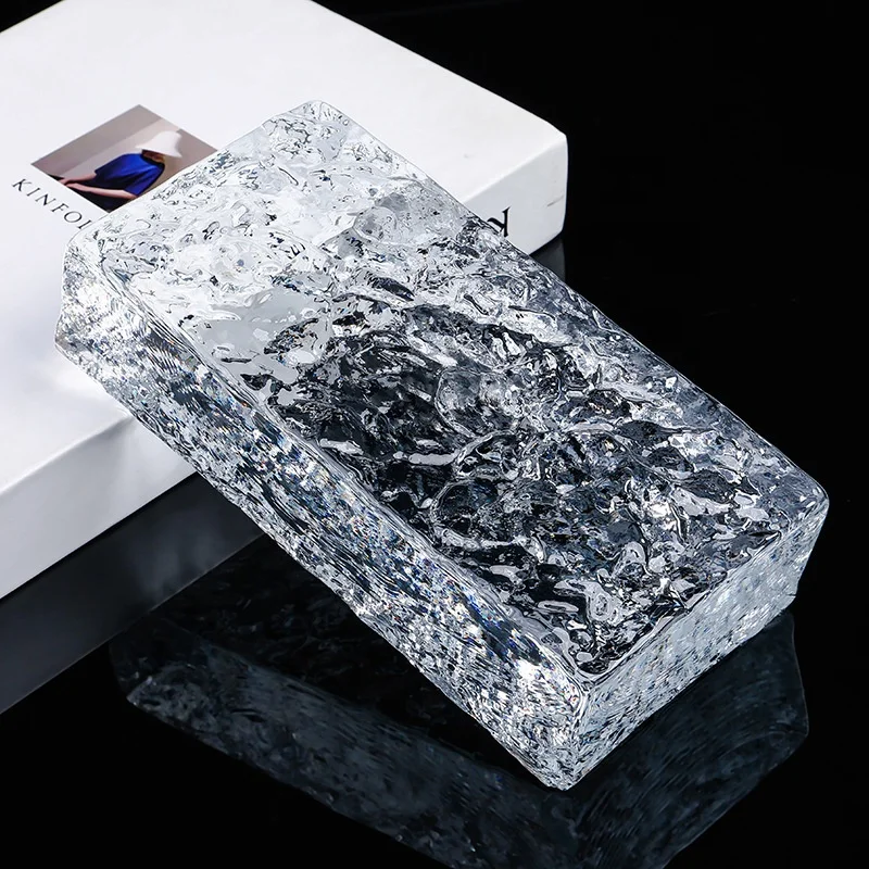 Color Solid Glass Brick Mirror Bubble Decorative Crystal Glass Block for Building Glass Bricks Wall