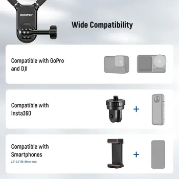 NEEWER GP15 Magnetic Quick Release Flexible POV Action Neck Mount Adapter & Phone Holder detail image