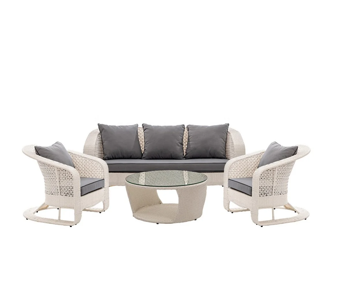 Prsfeg1 Outdoor Garden Sofa Set Rattan Wicker Furniture Wholesale