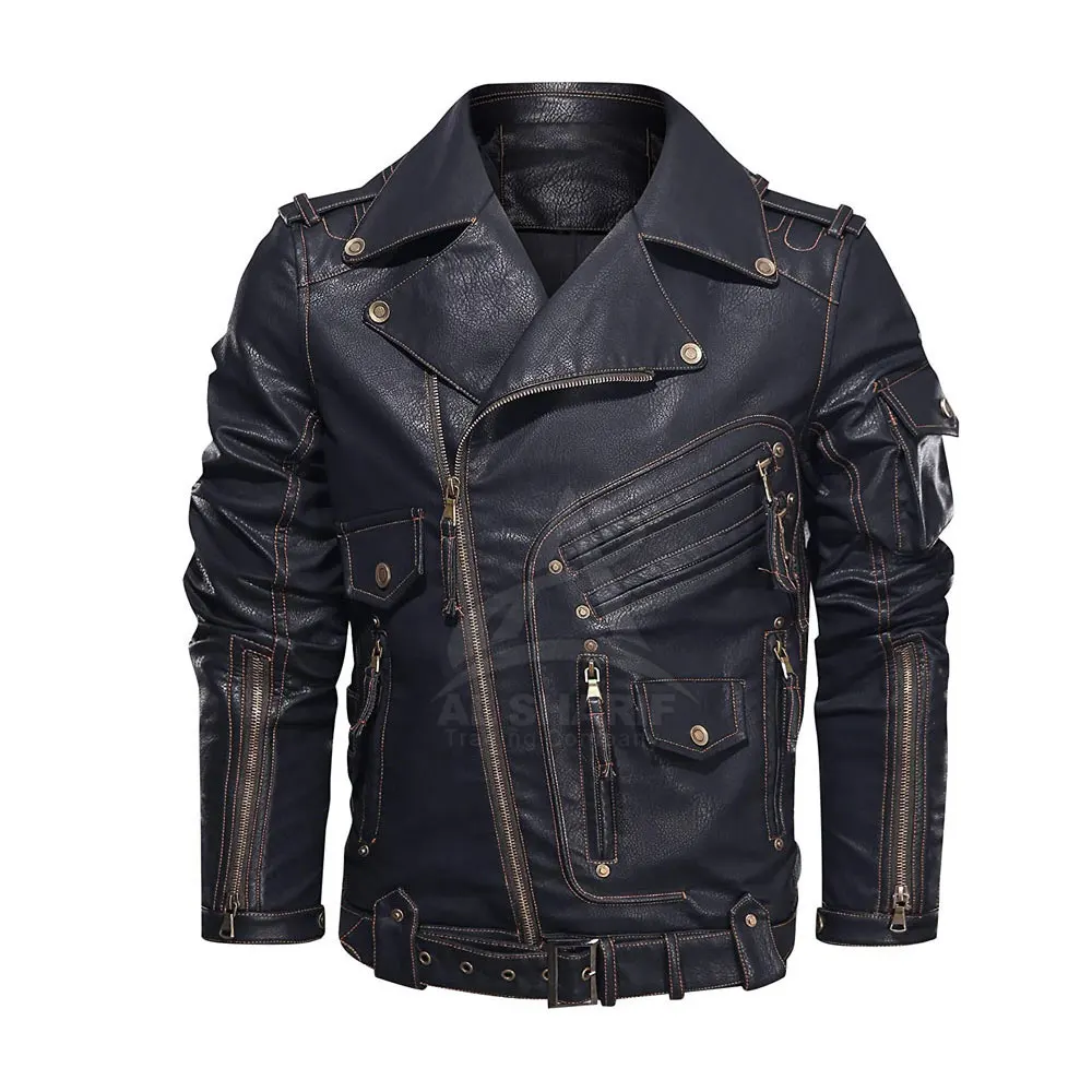 2023 New Style Light Weight Blank Windproof Men's Leather Jackets ...