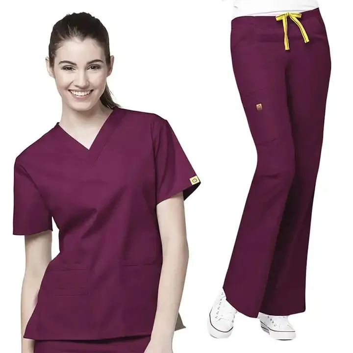 Medical Scrubs Sets Nursing Uniform Hospital Uniforms Custom Logo ...