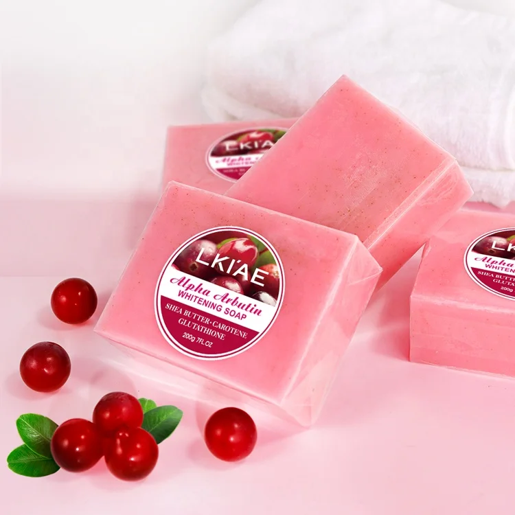 Wholesale Vegan Solid Fast Whitening Brightening Beauty Rose Bath Gluta  Arbutin Kojic Acid Face Handmade Soap for Fair Skin