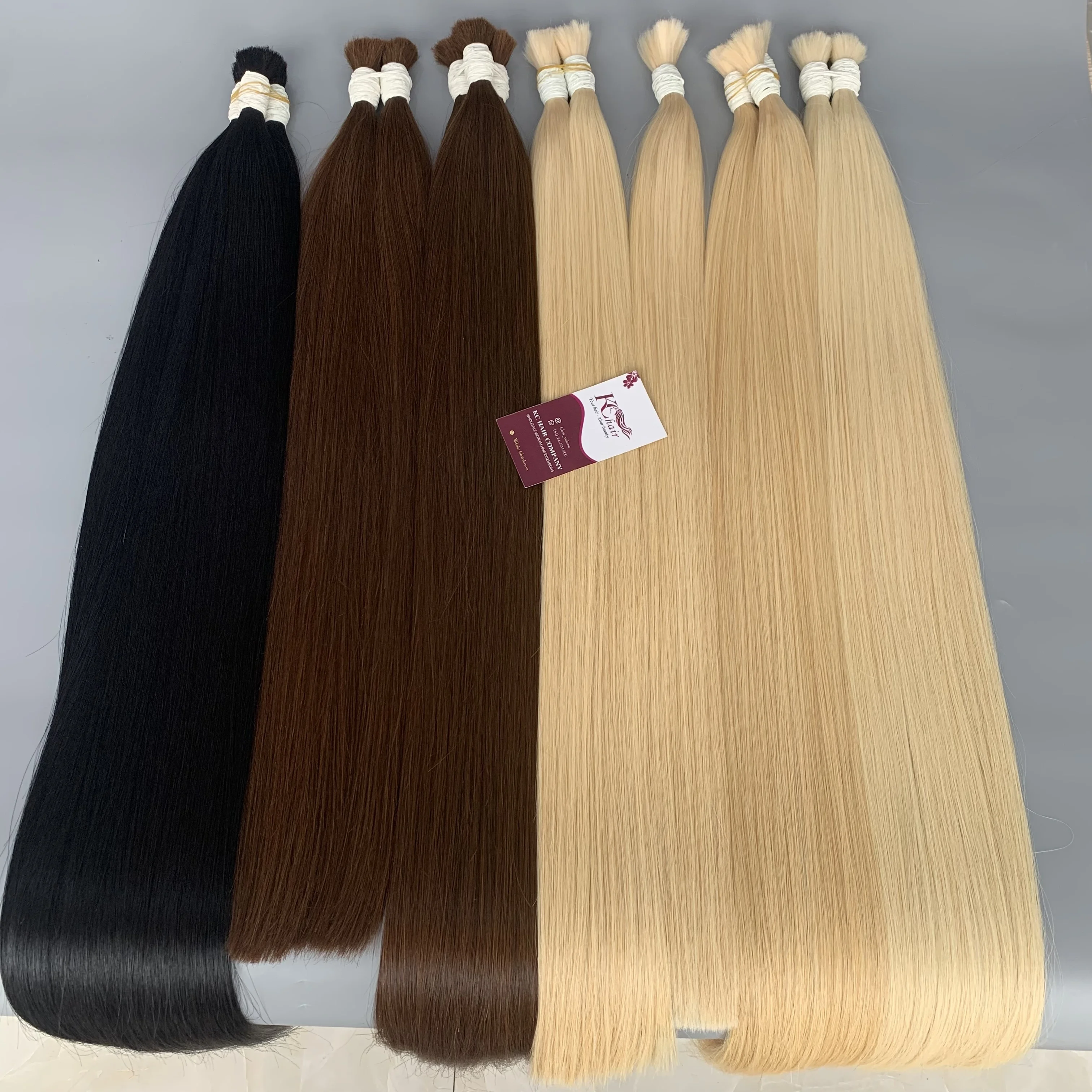 Customized Color Bulk Hair Vietnamese Human Hair Extensions Cuticle ...