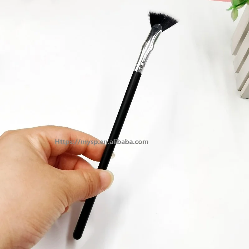 Make Tool Small Bent Fan Lash Brow Brush Duet Fiber Bent Mascara Fan