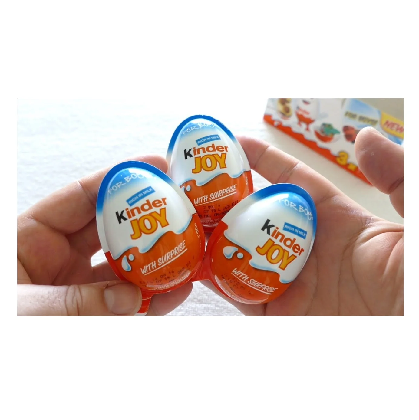 Chocolate Surprise Egg Candy For Kids With Kinder Joy Figure Toys ...