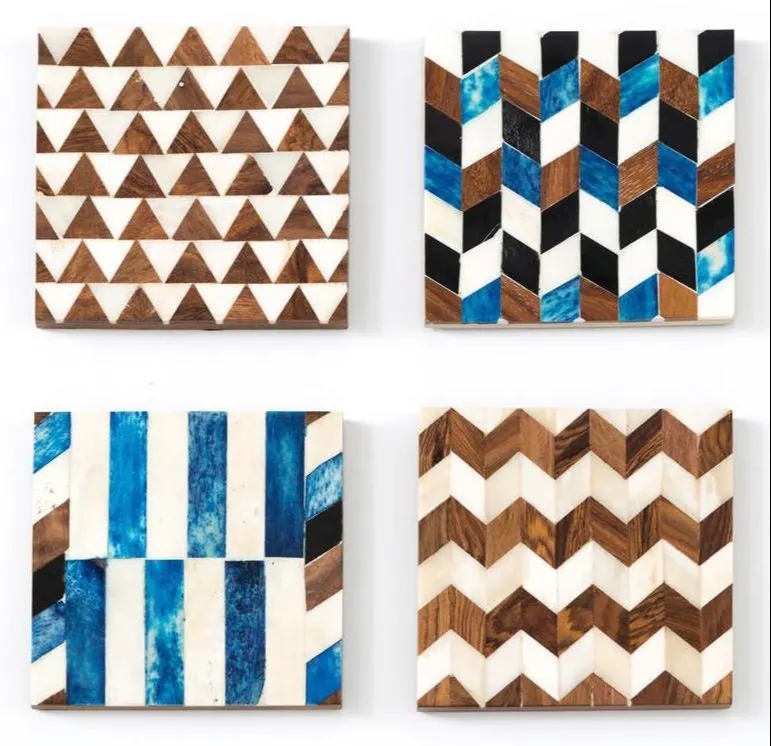 Coaster Inlay Design Luxurious Design Customized Color Bone Inlay Coasters Inlay For Home ...