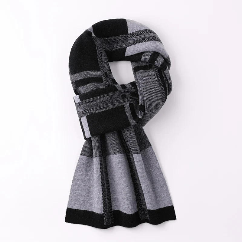 Muffler Scarf Mens Stole For Winter Pack Of Plain Black Pattern