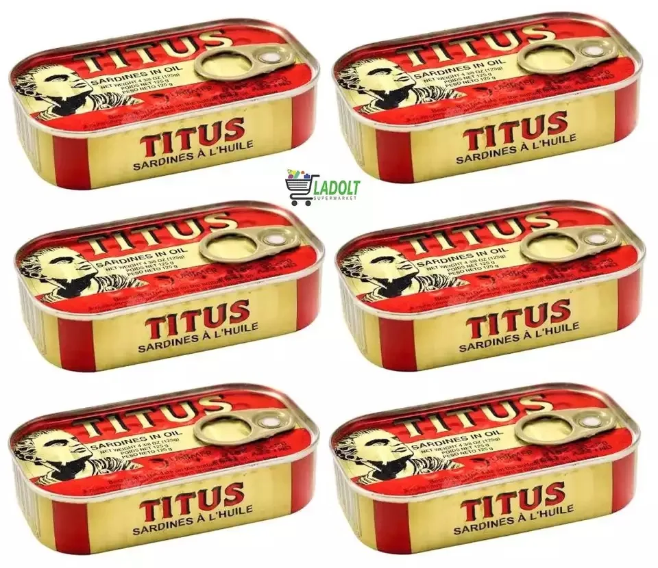Morocco Canned Sardine with Tomato Sauce and Oil Fin ISO Certified 100% Fresh 125g 50 Tins/CTN Best Quality