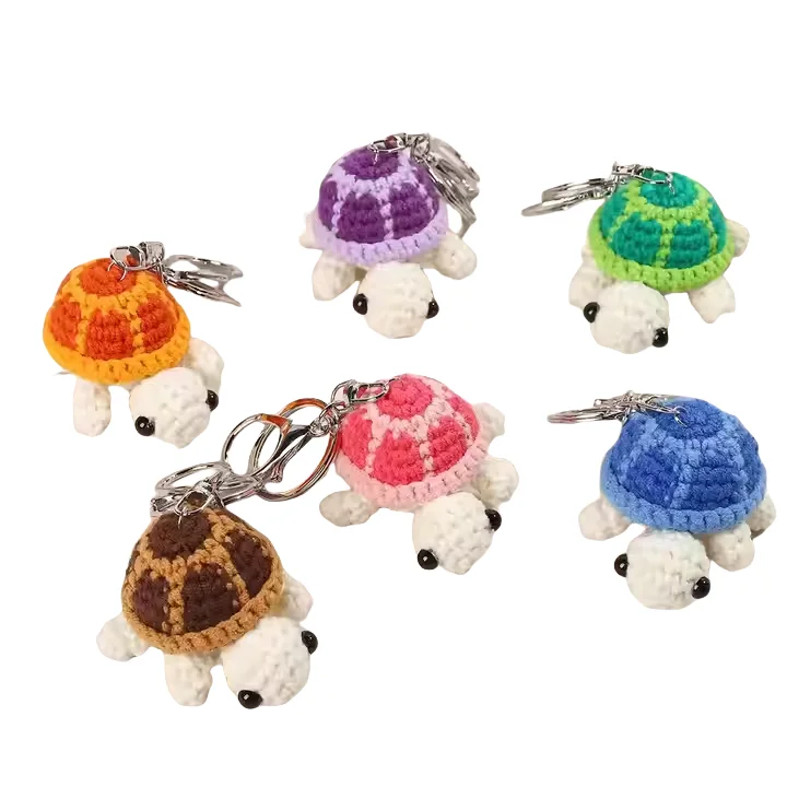 2 Portachiavi A Forma Di Tartaruga In Peluche – Morbidi, 8 Cm, Ciondolo Verde Per Chiavi E Zaini