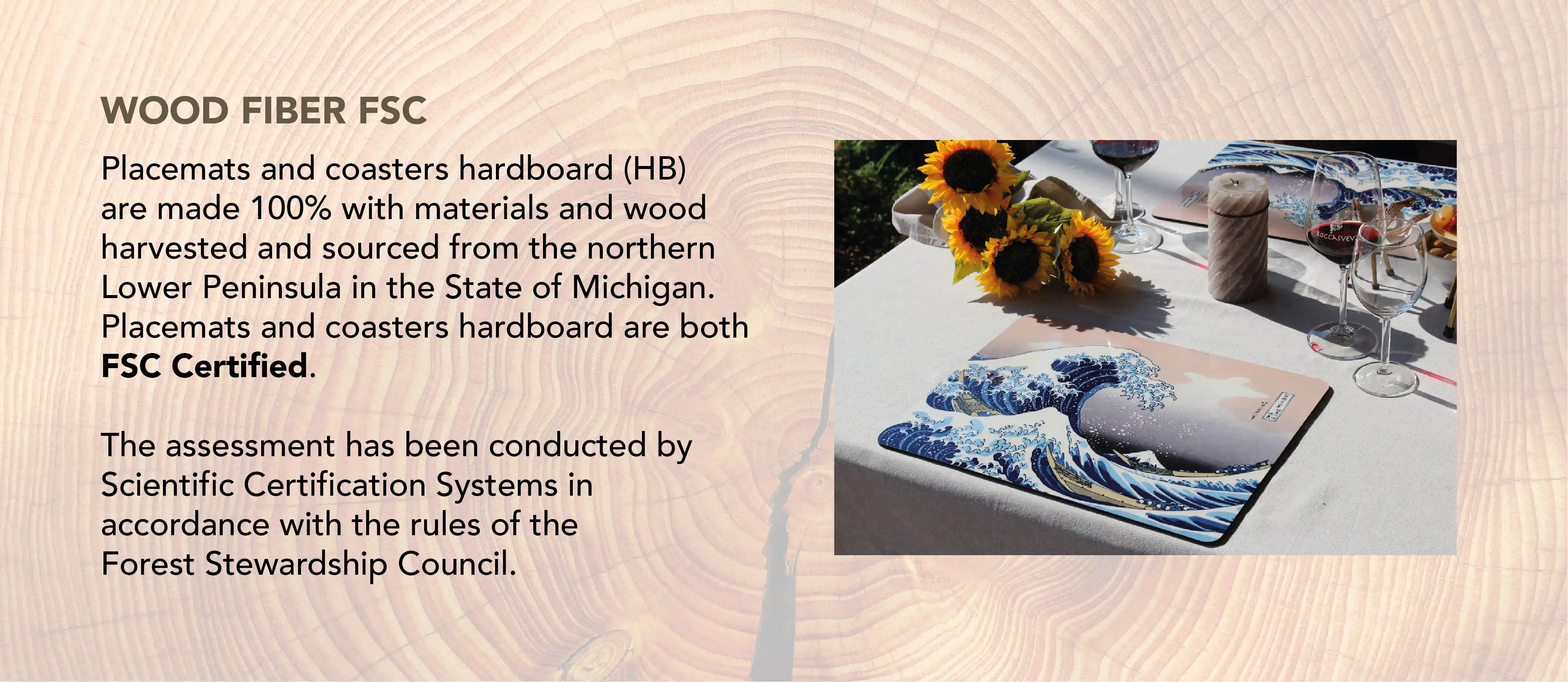 Best Made In Italy Custom Graphic Round Wooden Placemat Italian Cementine Design 390 Mm Diameter