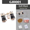 negro, 2 arcosegundos, 3-13, tipo refractivo, 6-paul, 3x25, 25mm,