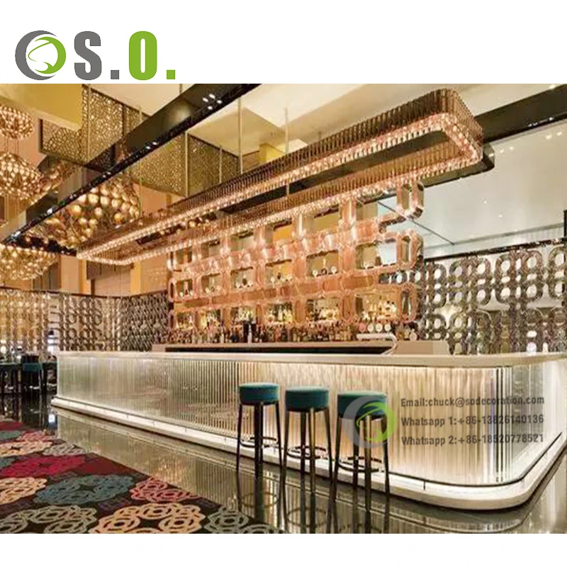 Modern Night Club Furniture Hookah Bar Furniture Lounge Customized Bar