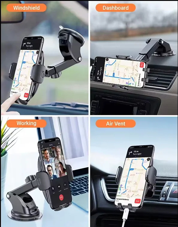 Abs 2 in 1 Set 360 Rotation Air Vent Dashboard Mobile Stand Car Phone Holder for Car Mount