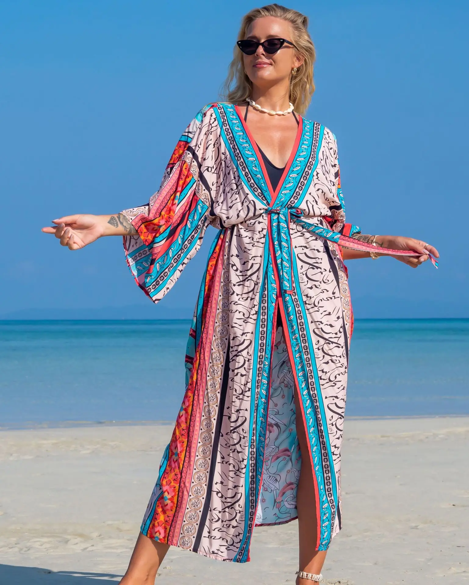 Beautiful 22 Different Patterns Floral Leopard Rayon Beach Cover Up ...