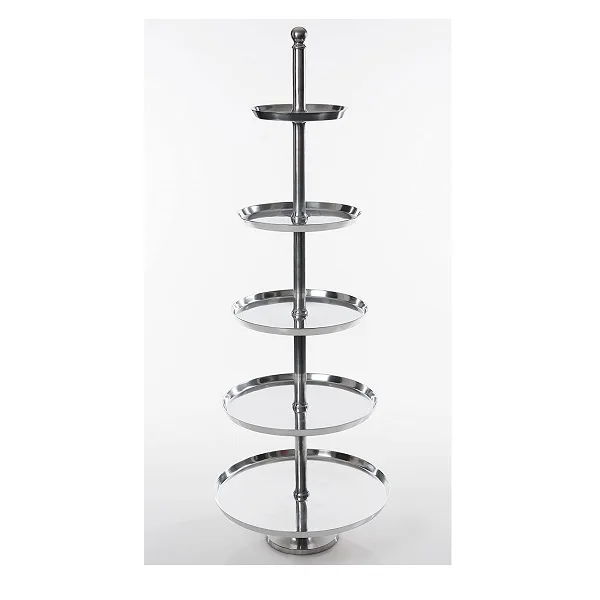Decorative Cake Display Rack Metal Cast Aluminium Etagere XXL 230 cm Luxury Storage Holder and Rack Square Shape Cupcake Stand