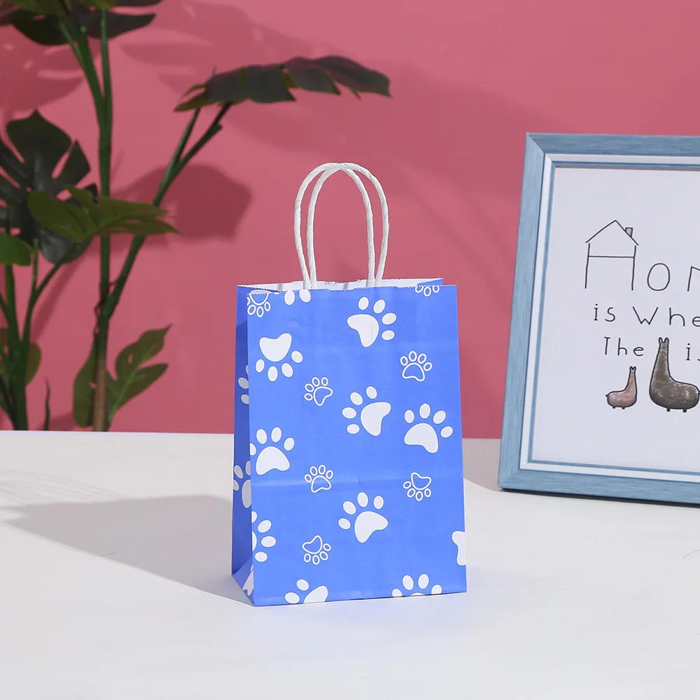 20 Pack Reusable Dog Paw Print Gift Bags – Cute Pet Party Favors For Birthdays & Showers - View #6