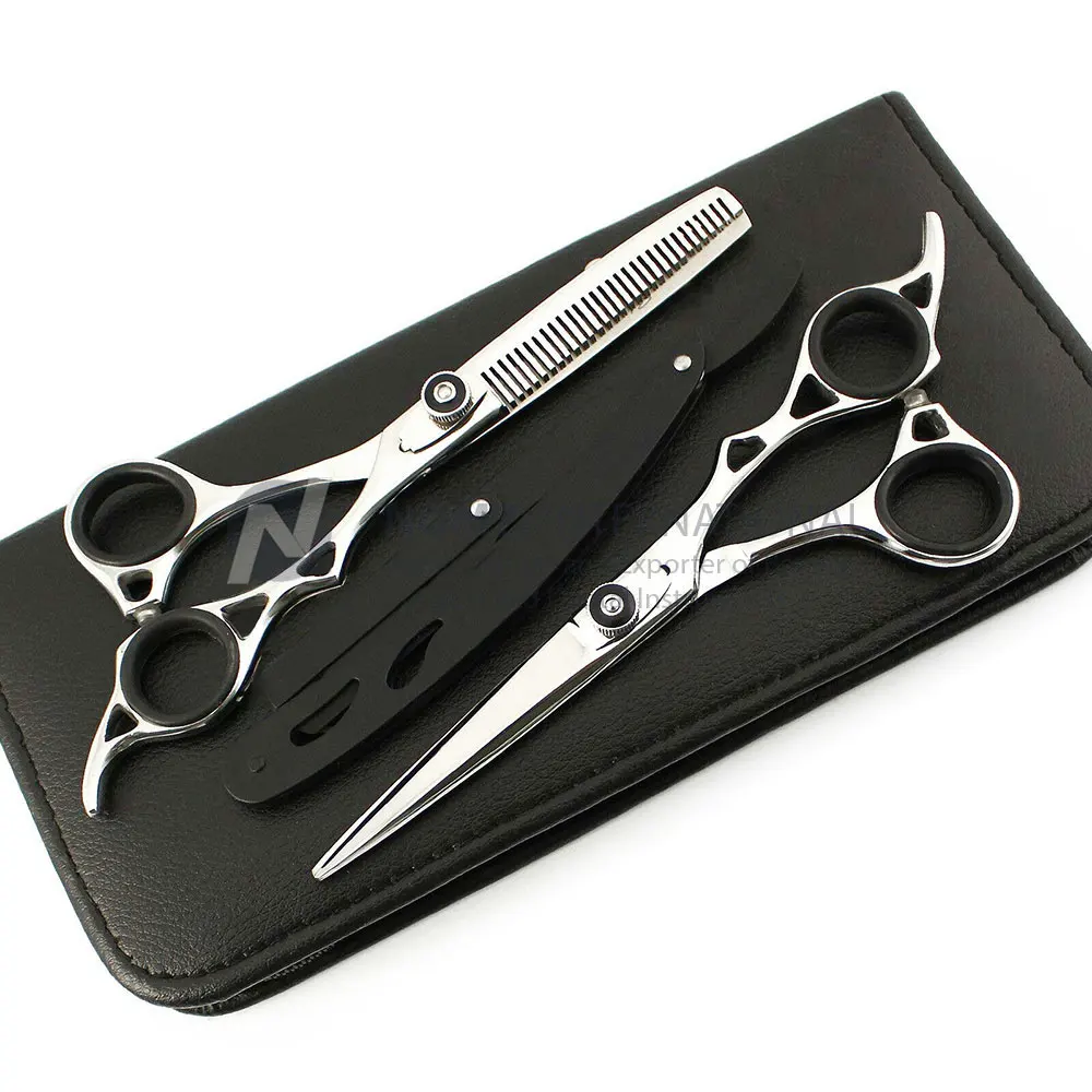 Private Label Hair Cutting And Thinning Scissors Set Stainless Steel