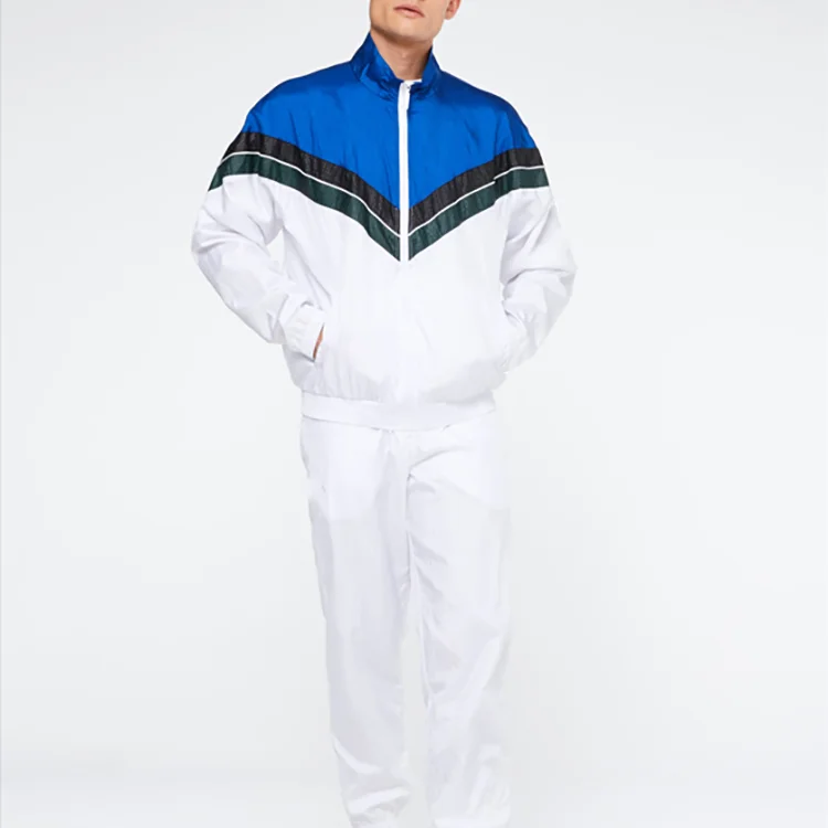 Wholesale Training Jogging Wear Nylon Tracksuits For Men Custom Logo Zipper Jogger Suits Set 2