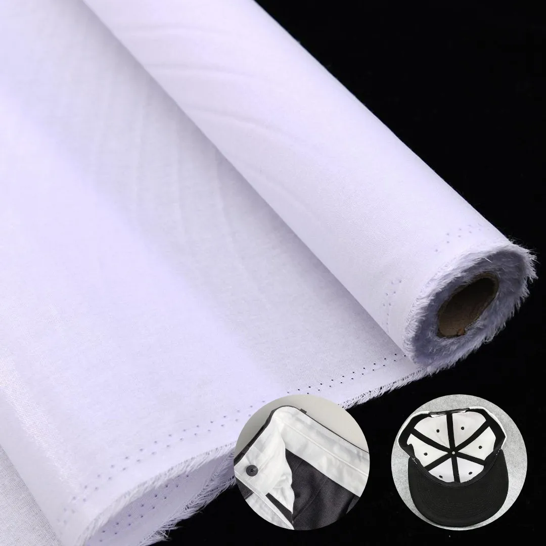 Factory Directly Woven Fusible Interlining Canvas Waist Hat Interlining Fabric
