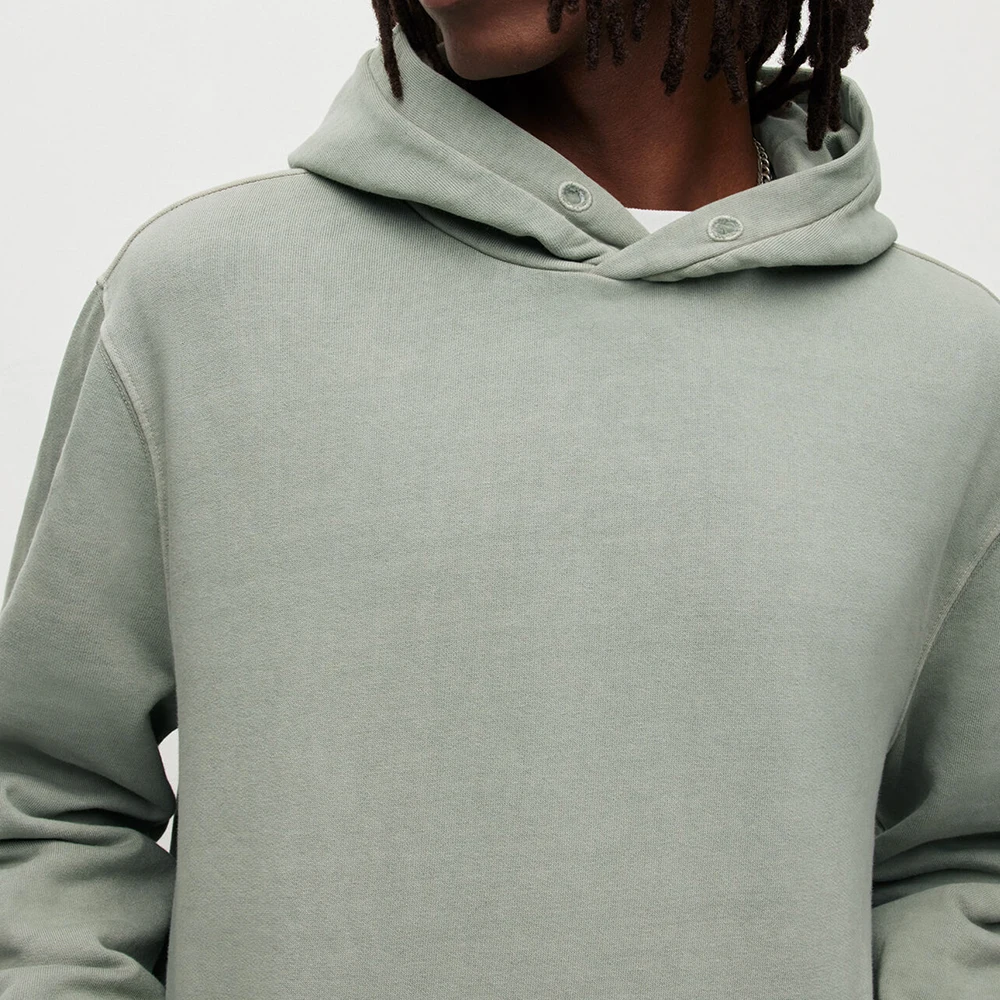 High Quality No String Breathable Stone Acid Washed Hoodies Men Full Zip Us Boxy 500 GSM Designer Enzyme Wash Hoodie Top Boys