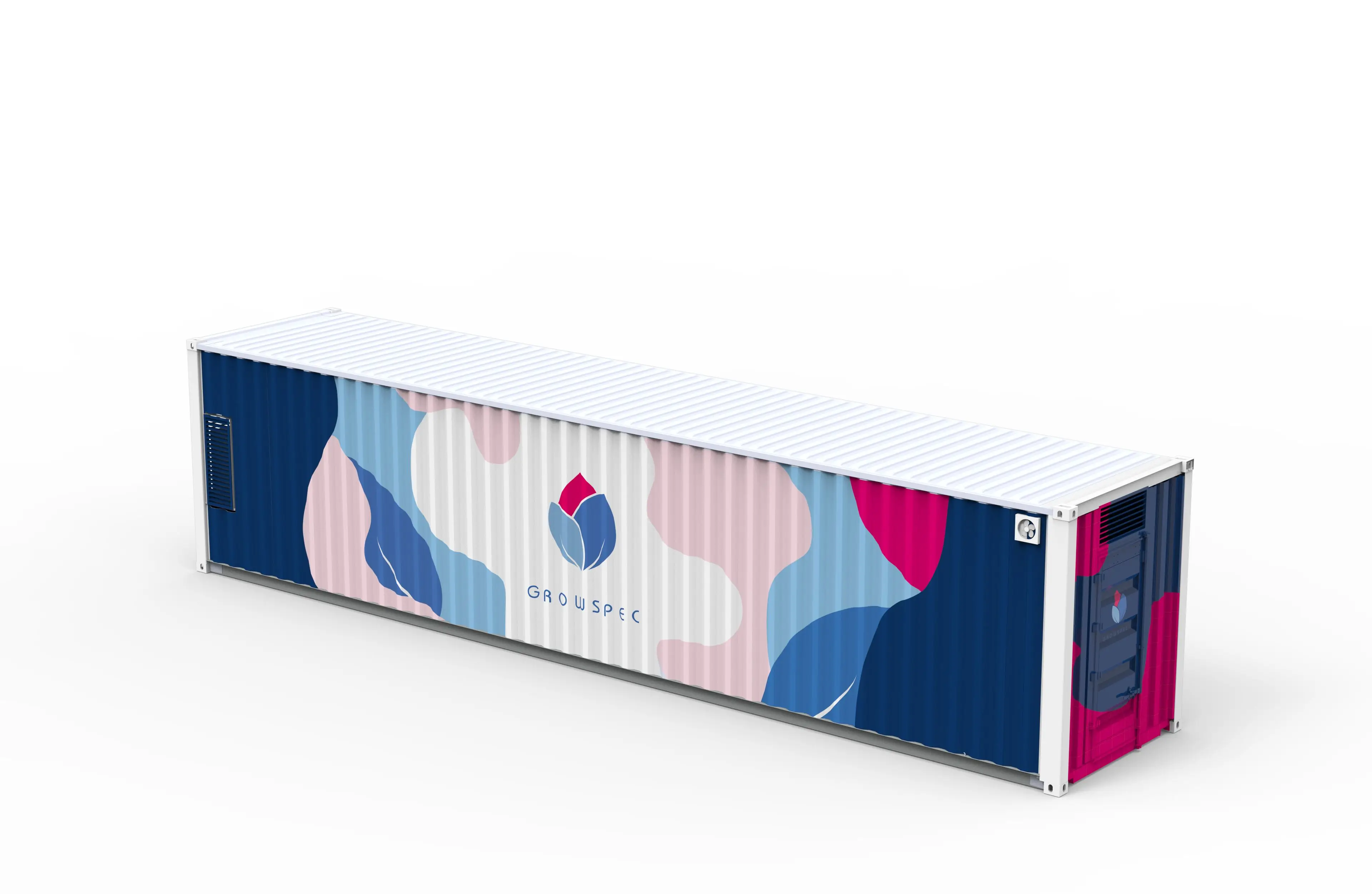 Environment Controlled Container Farm Smart Vertical Grow System For Special Crop Veg Flowering