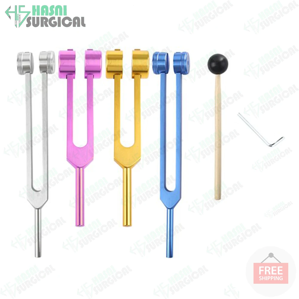 128c Medical Neurological Chakra Tuning Fork Ball Set With Triangle