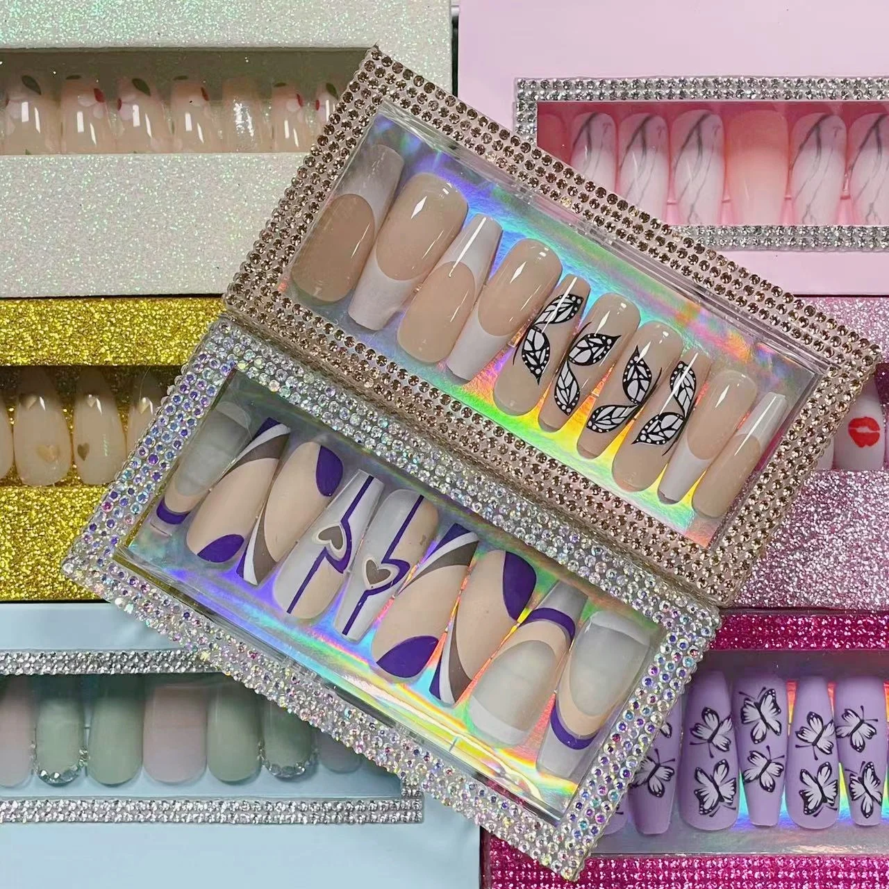 Press On Nails Vendor Packaging Box Wholesale Custom Design Logo High